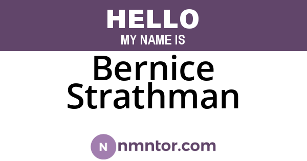 Bernice Strathman