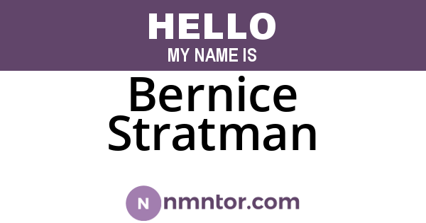 Bernice Stratman