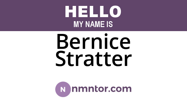 Bernice Stratter