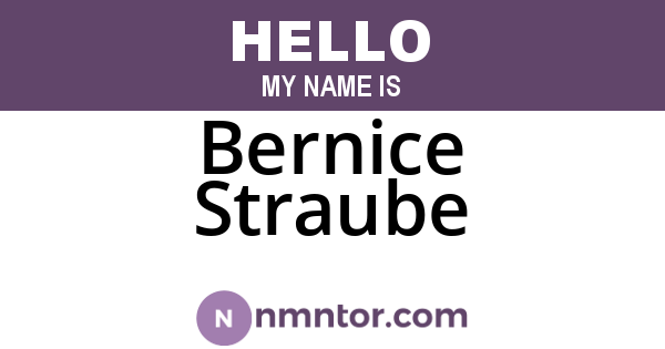 Bernice Straube