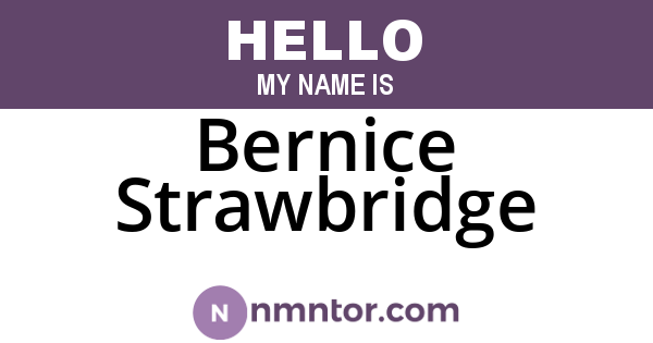 Bernice Strawbridge