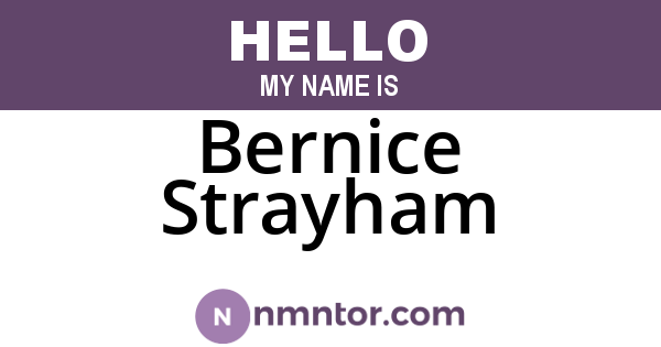 Bernice Strayham