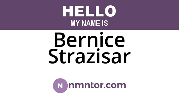Bernice Strazisar