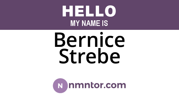 Bernice Strebe