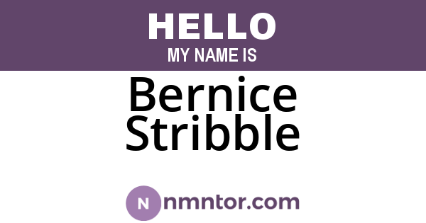 Bernice Stribble