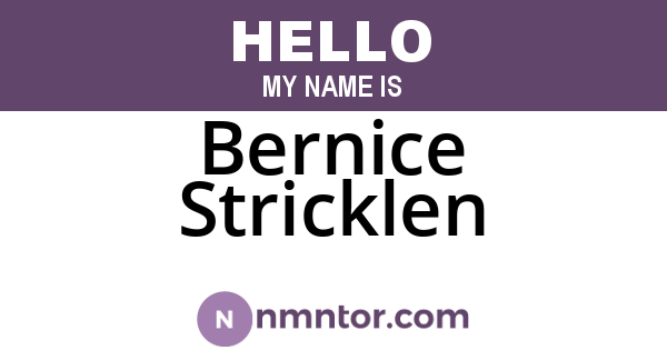 Bernice Stricklen