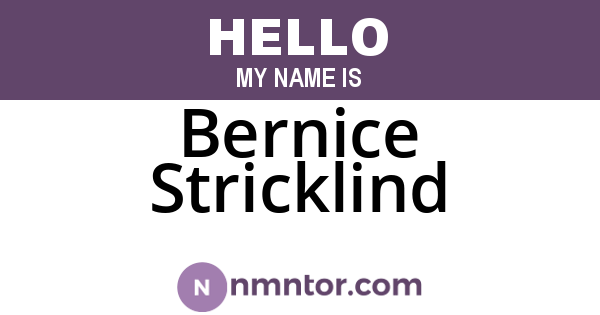 Bernice Stricklind