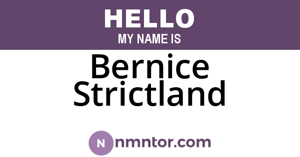 Bernice Strictland
