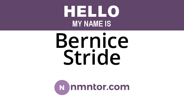 Bernice Stride