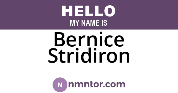 Bernice Stridiron