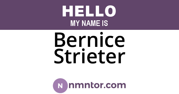 Bernice Strieter