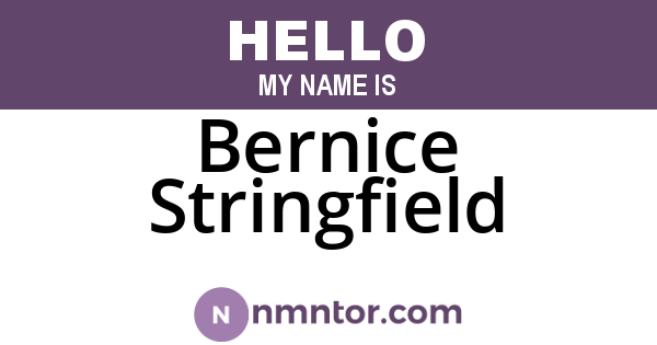 Bernice Stringfield
