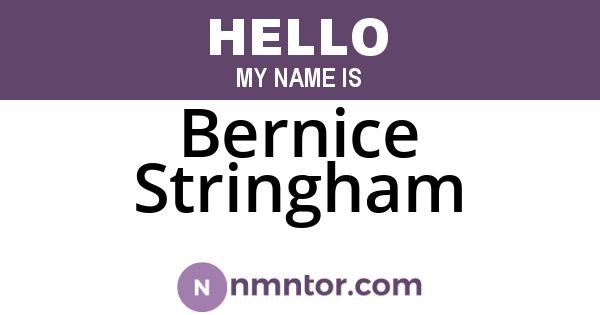 Bernice Stringham