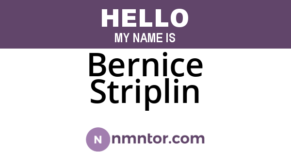 Bernice Striplin
