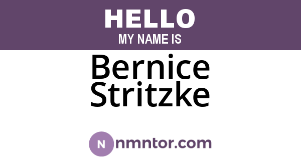 Bernice Stritzke