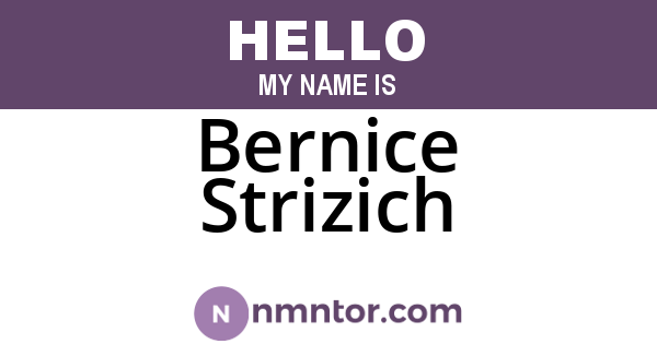 Bernice Strizich