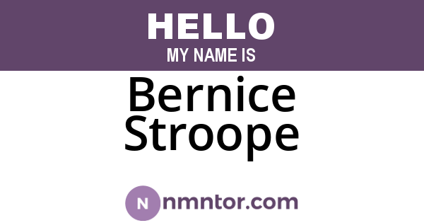 Bernice Stroope