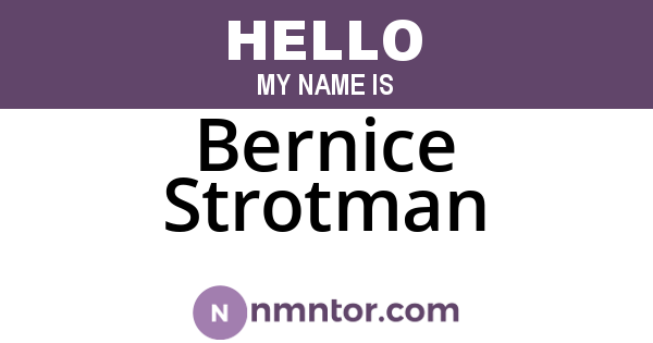 Bernice Strotman
