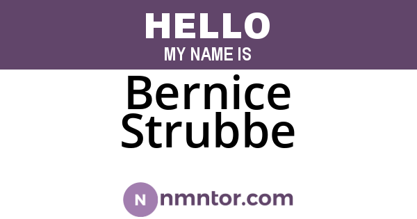 Bernice Strubbe