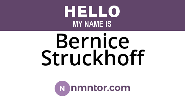 Bernice Struckhoff