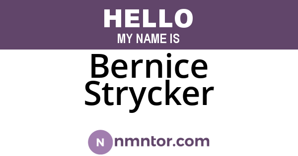 Bernice Strycker