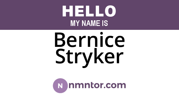 Bernice Stryker