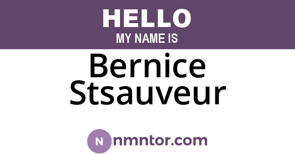 Bernice Stsauveur