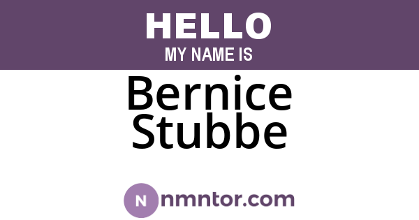 Bernice Stubbe
