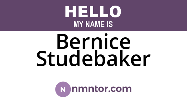 Bernice Studebaker