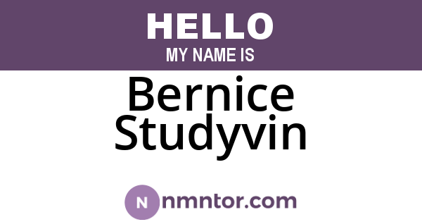 Bernice Studyvin