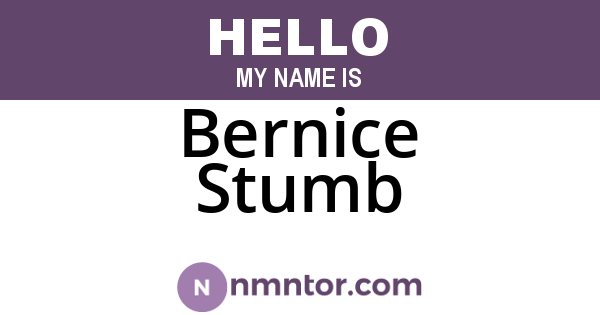 Bernice Stumb