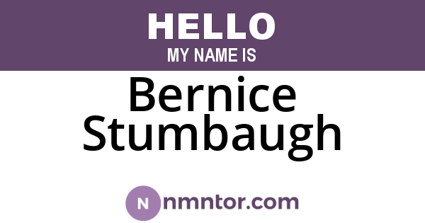 Bernice Stumbaugh