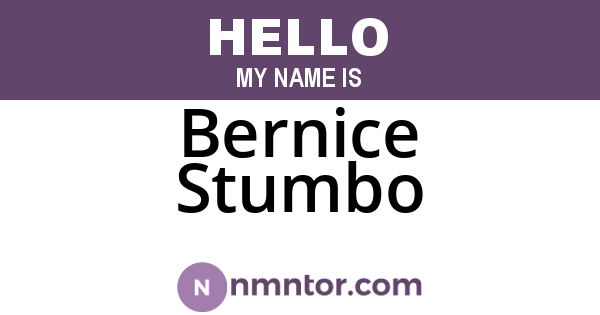Bernice Stumbo