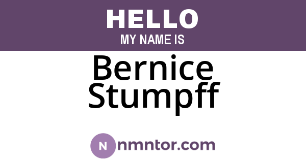 Bernice Stumpff