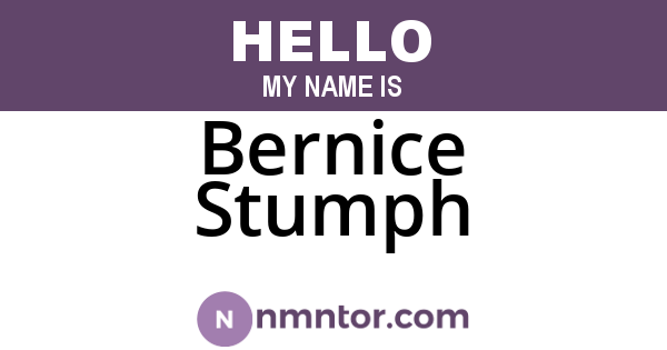 Bernice Stumph