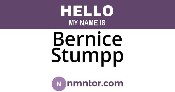 Bernice Stumpp