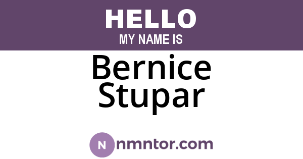 Bernice Stupar