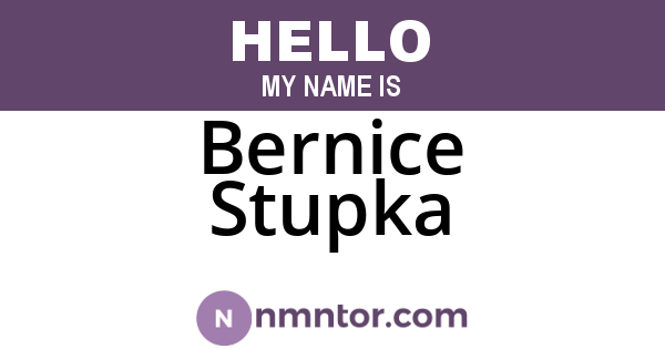 Bernice Stupka
