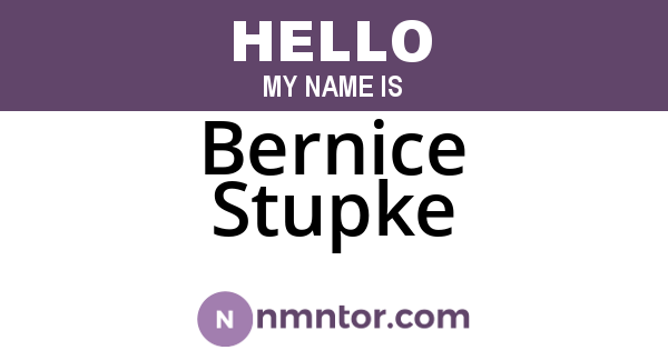 Bernice Stupke