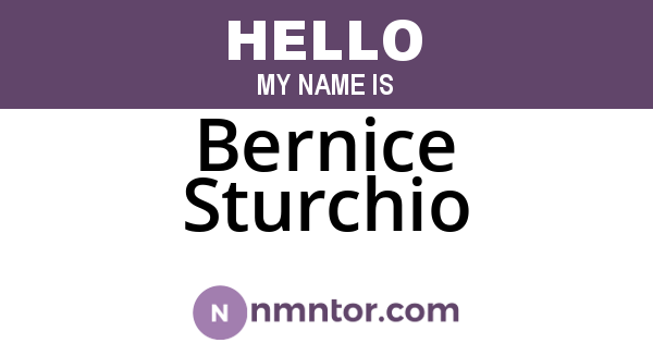 Bernice Sturchio