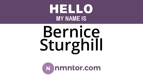 Bernice Sturghill