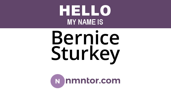 Bernice Sturkey
