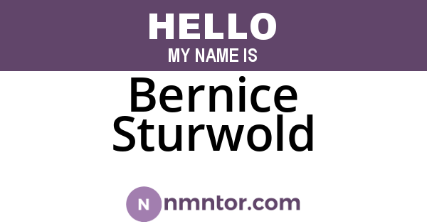 Bernice Sturwold
