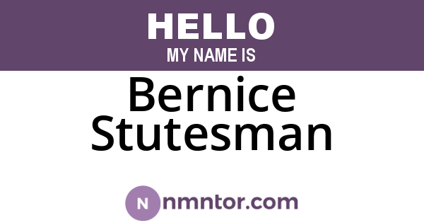 Bernice Stutesman