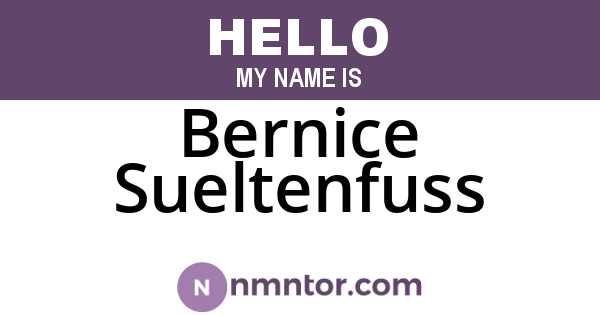 Bernice Sueltenfuss