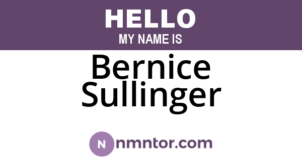 Bernice Sullinger