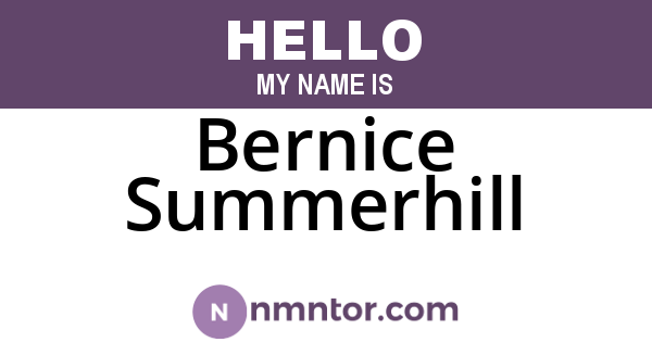 Bernice Summerhill