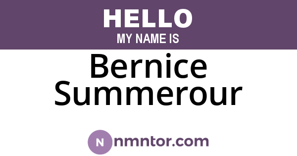 Bernice Summerour
