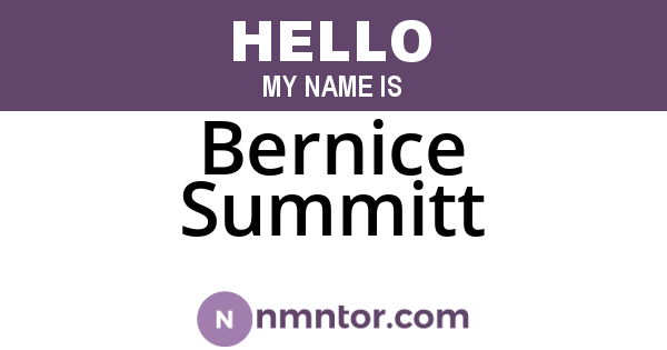 Bernice Summitt