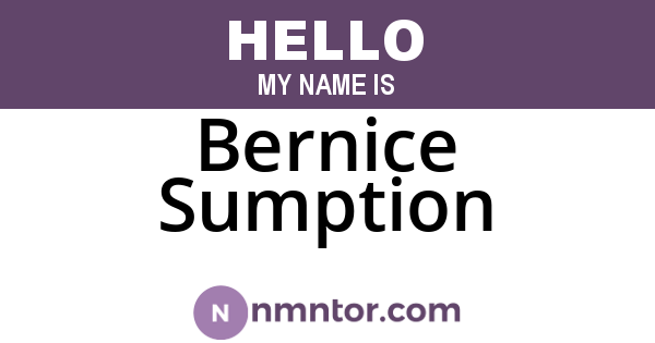 Bernice Sumption